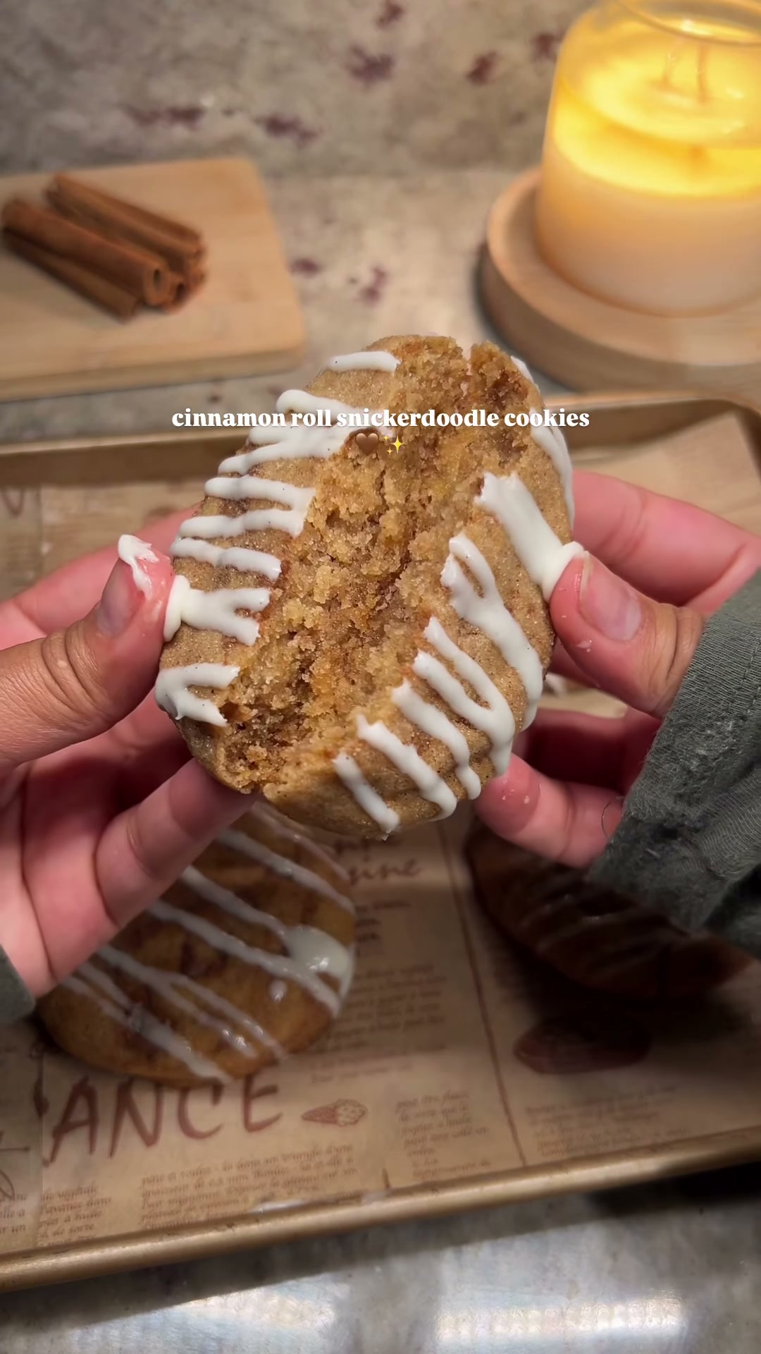 Cinnamon Roll Snickerdoodle Cookies