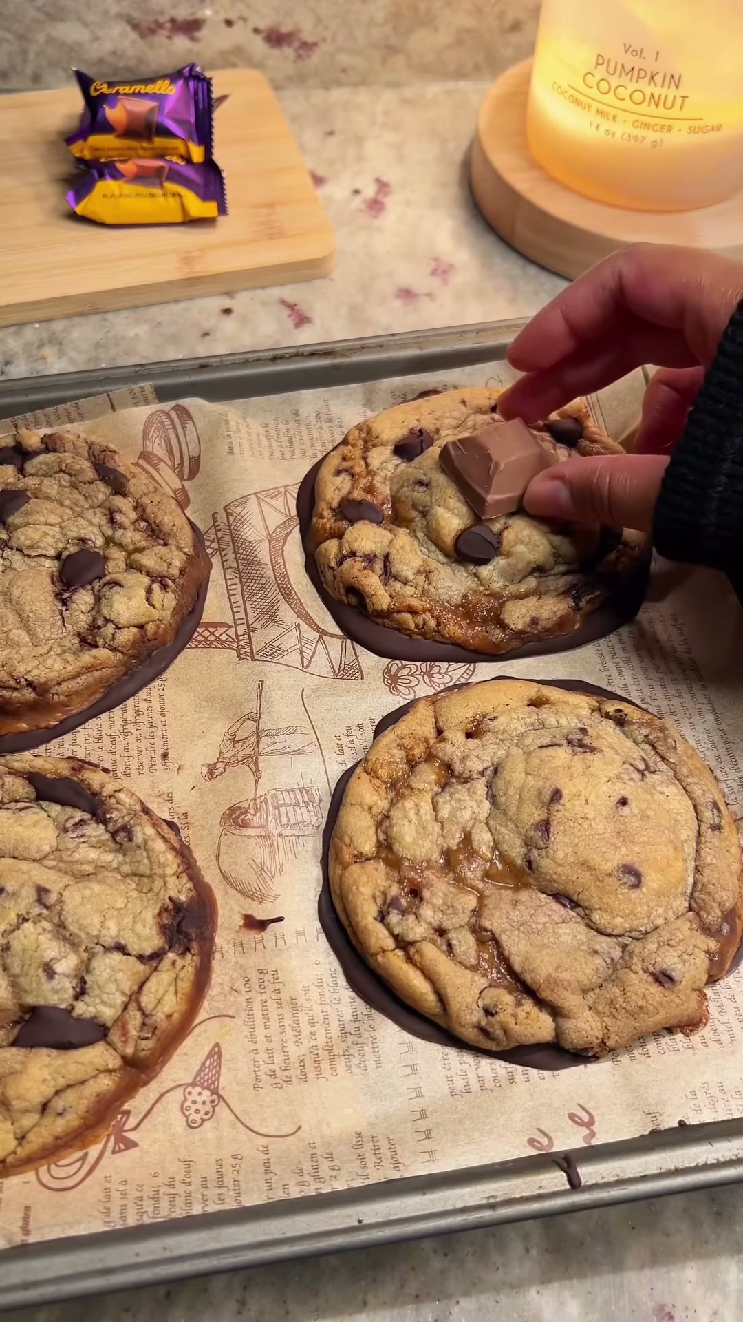 Cadbury Caramel Stuffed Cookies