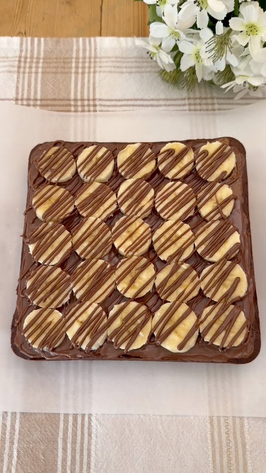 Fudgy Banana Nutella Brownies