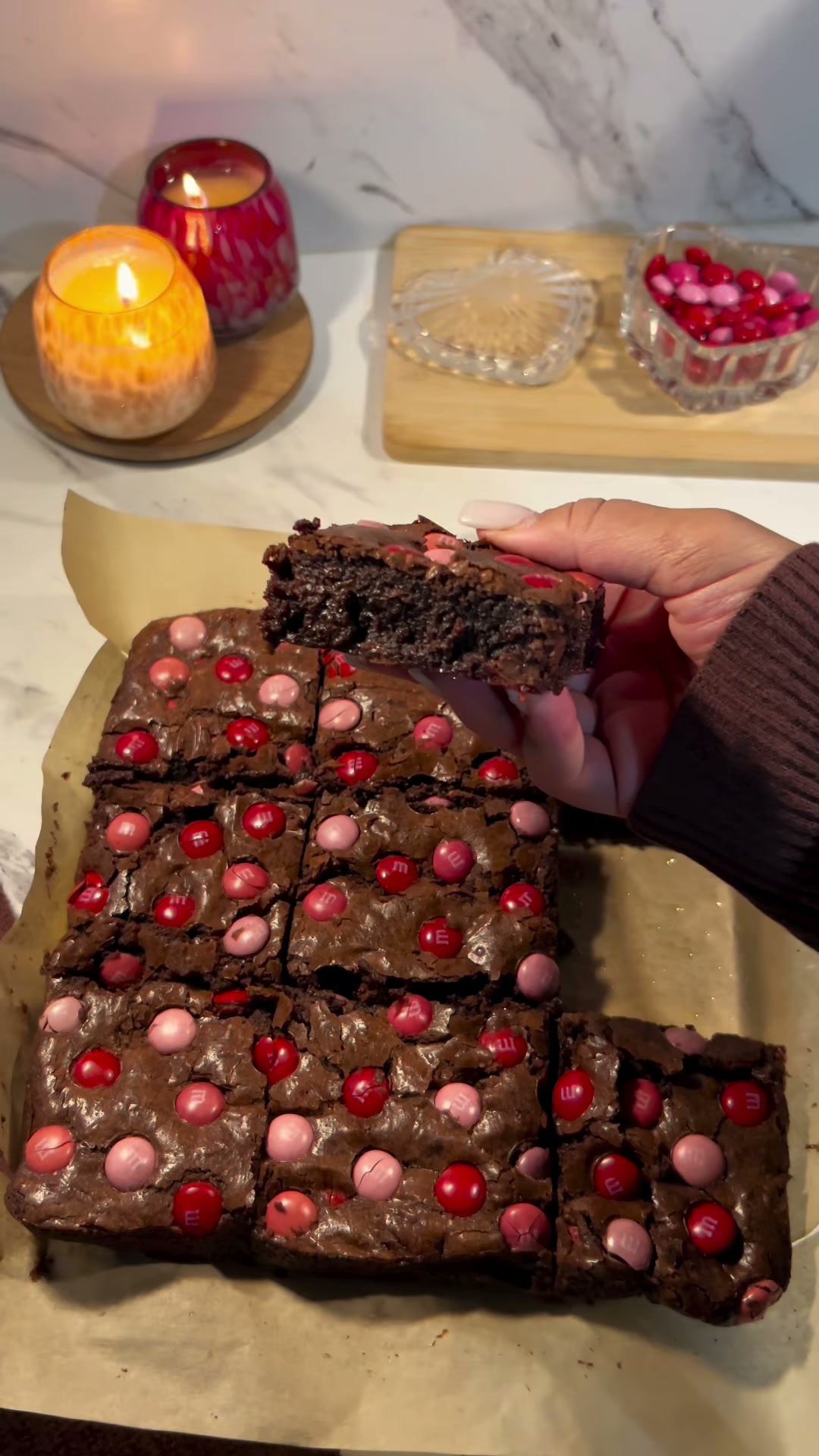 Valentine M&M Brownies