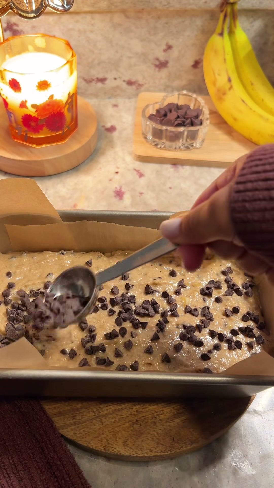 Fluffy Chocolate Chip Banana Bread