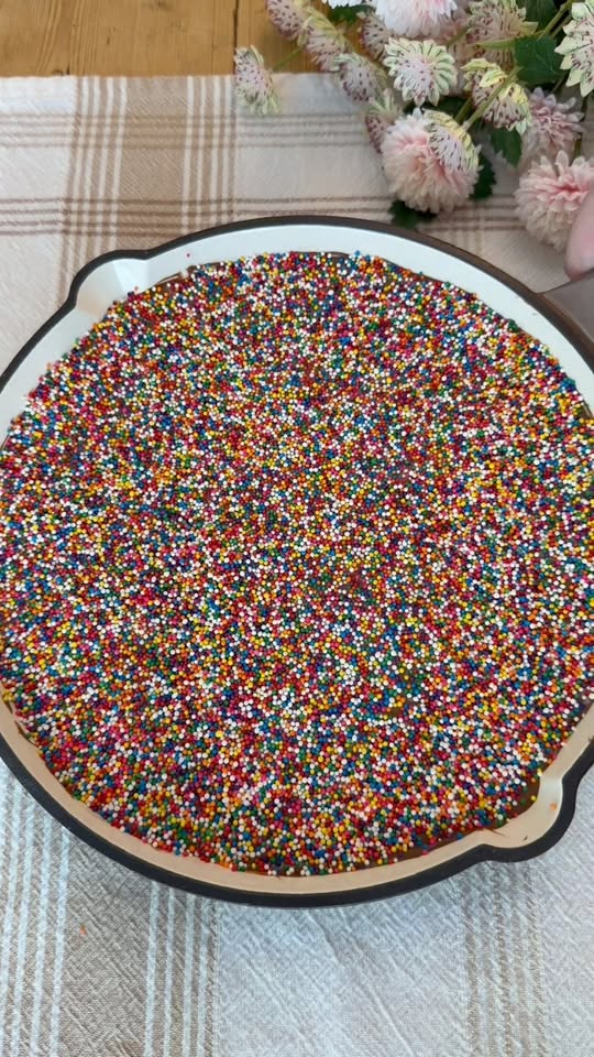 Dot Cake-Inspired Brownie Skillet