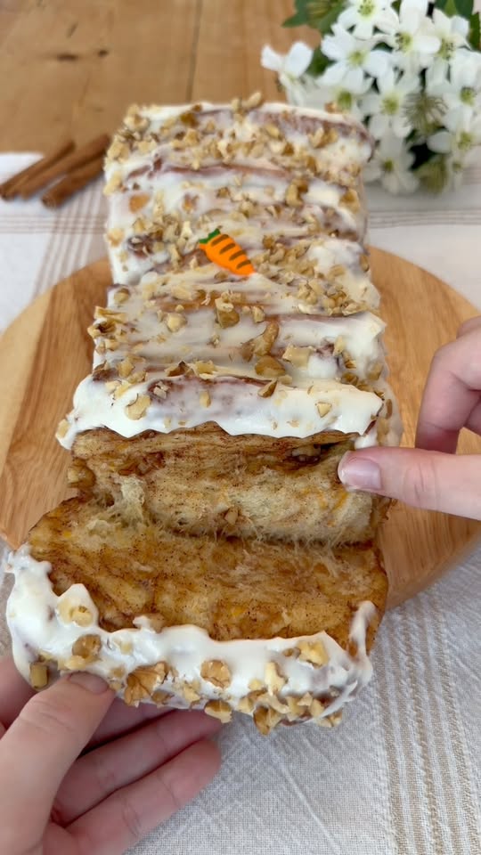 Carrot Cake Cinnamon Pull Apart Bread