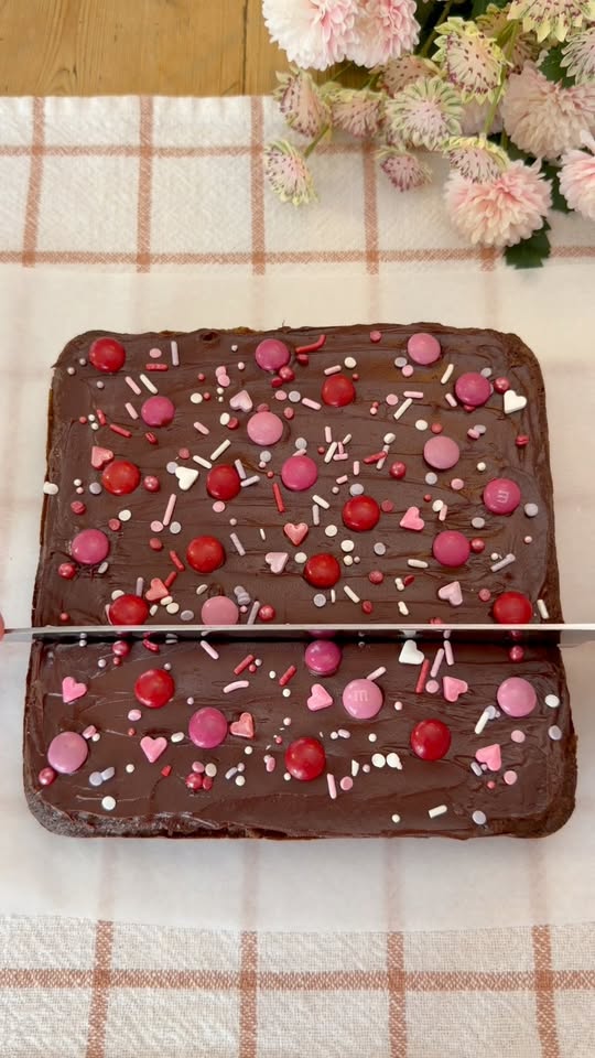 Fudgy Frosted Valentines Brownies
