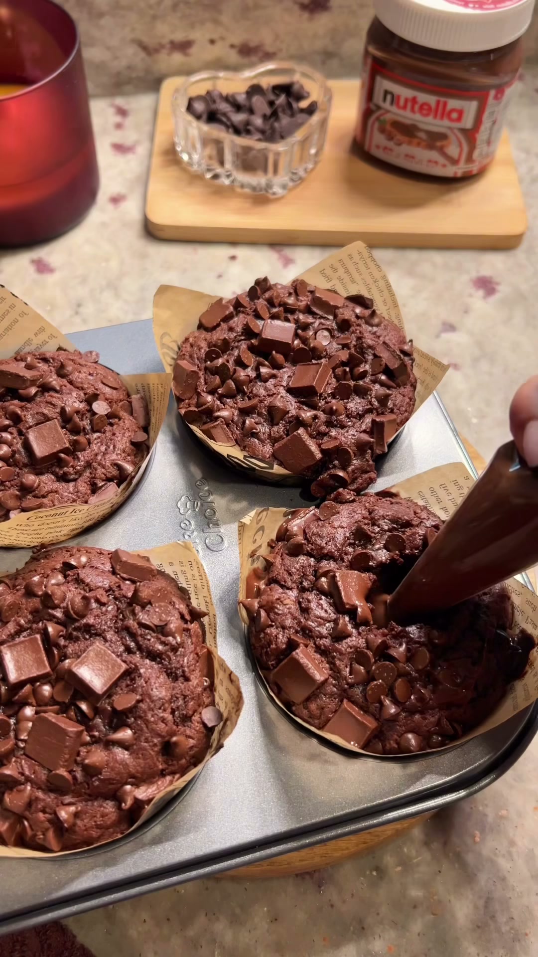Jumbo Bakery Style Chocolate Nutella Muffins