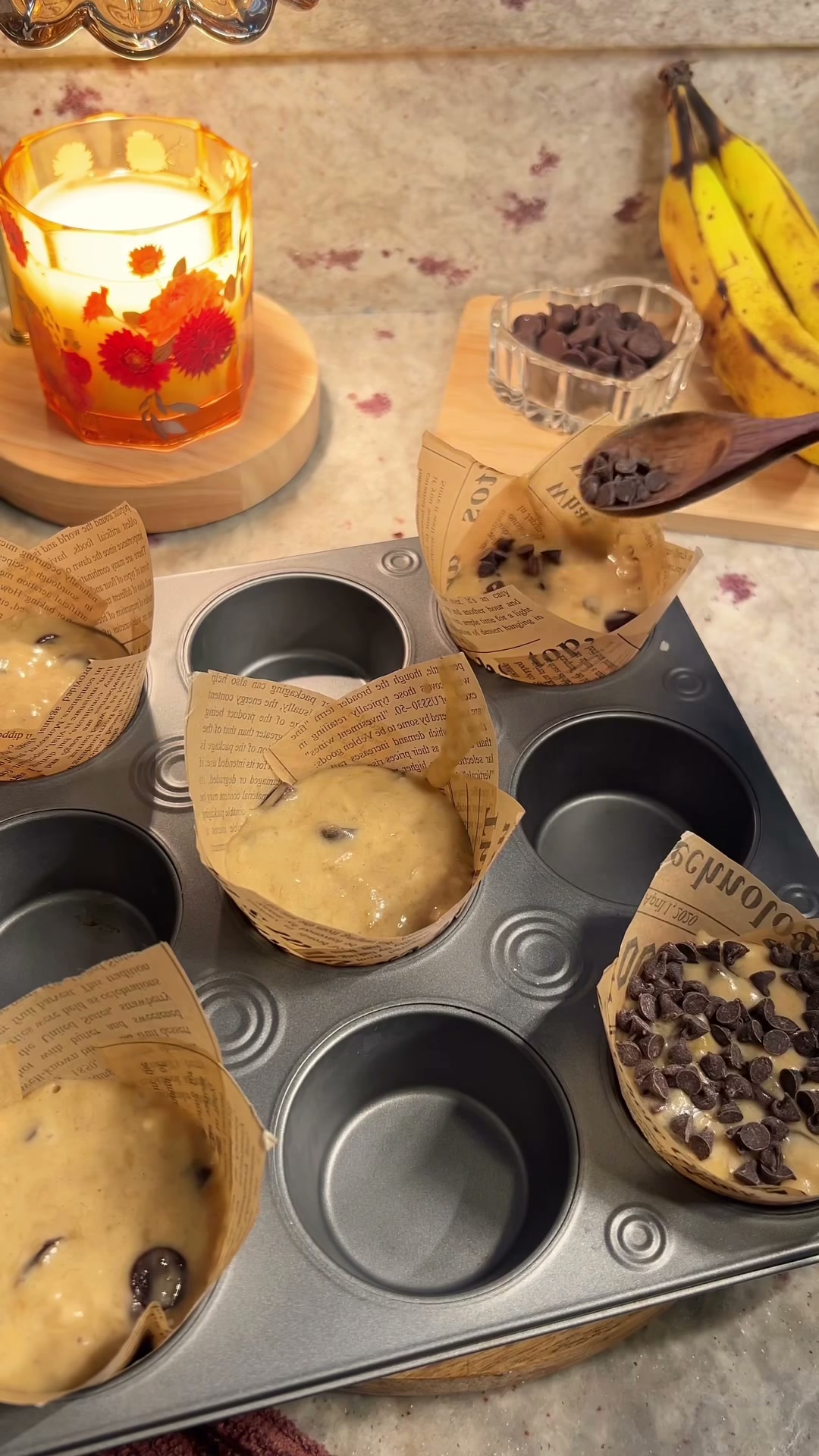 Chocolate Chip Banana Bread Muffins