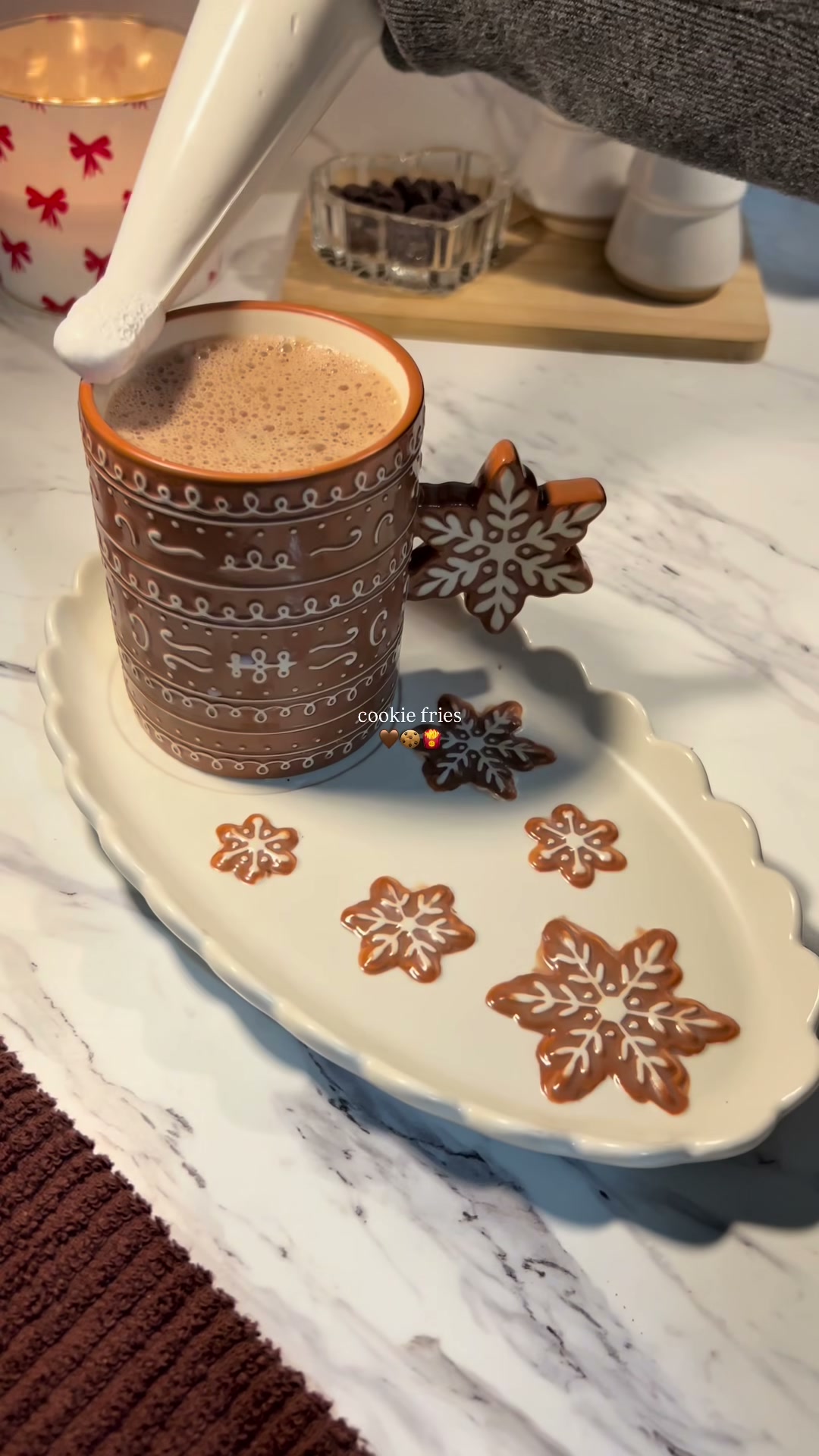 Chocolate Chip Cookie Fries With Hot Chocolate