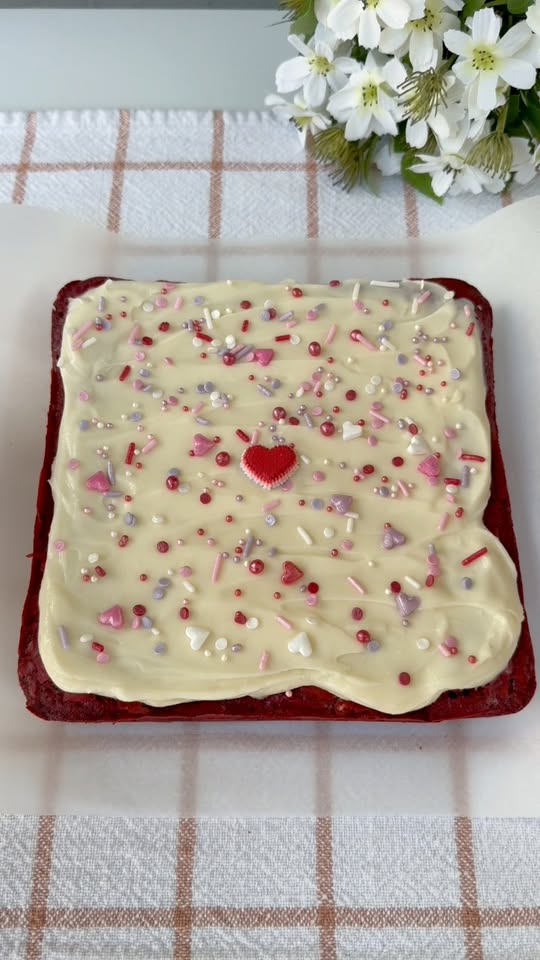 Cream Cheese Frosted Red Velvet Brownies