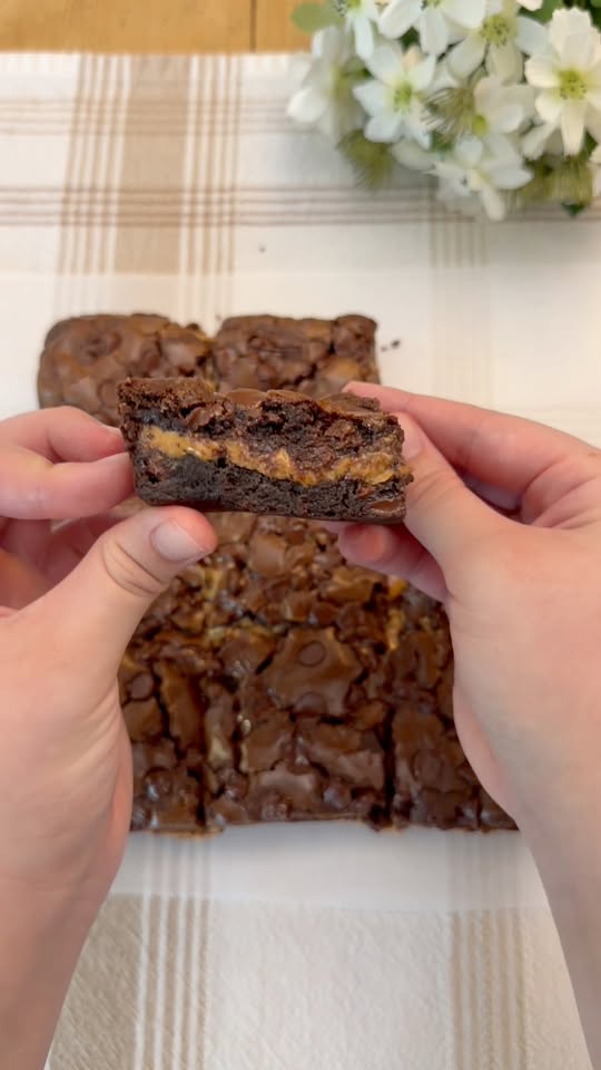 Peanut Butter Stuffed Brownies