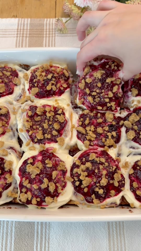 Mixed Berry Cinnamon Rolls