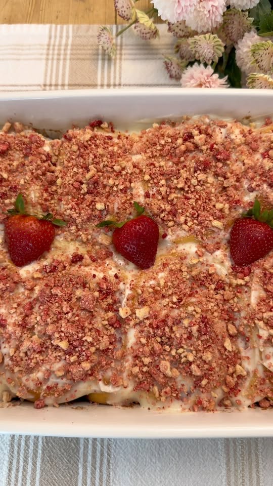 Strawberry Crunch Cinnamon Rolls