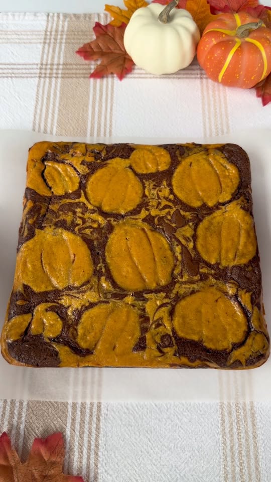 Pumpkin Cheesecake Brownies