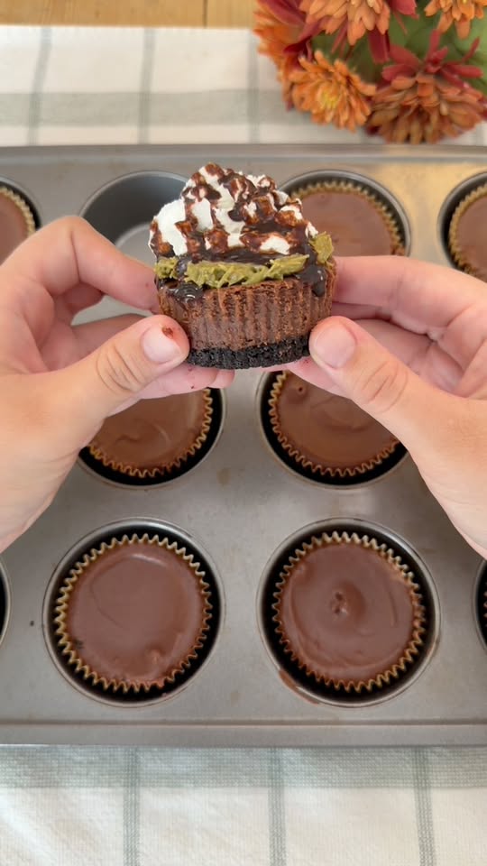Mini Dubai Chocolate Cheesecakes