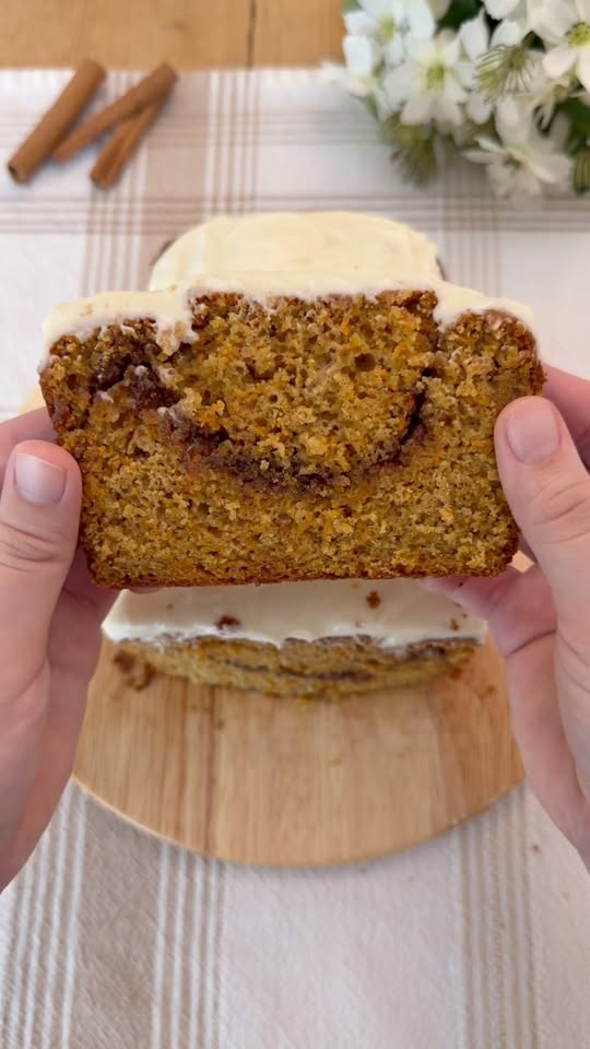 Carrot Cake Cinnamon Swirl Loaf