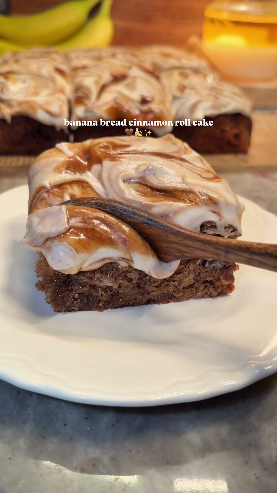Banana Bread Cinnamon Roll Cake This Was
