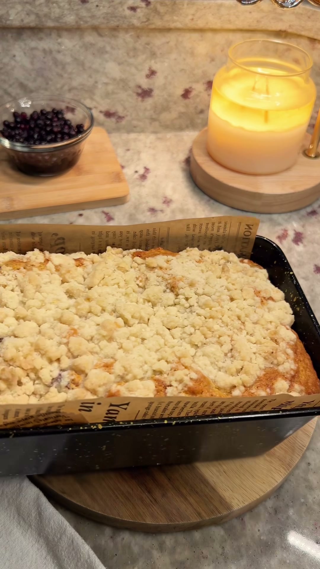 Lemon Blueberry Crumble Loaf