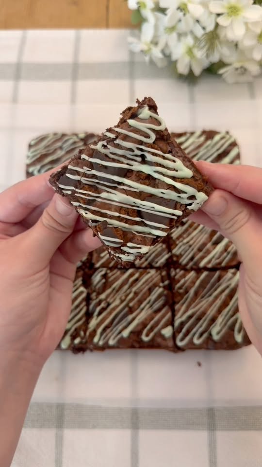 Fudgy Thin Mint Brownies