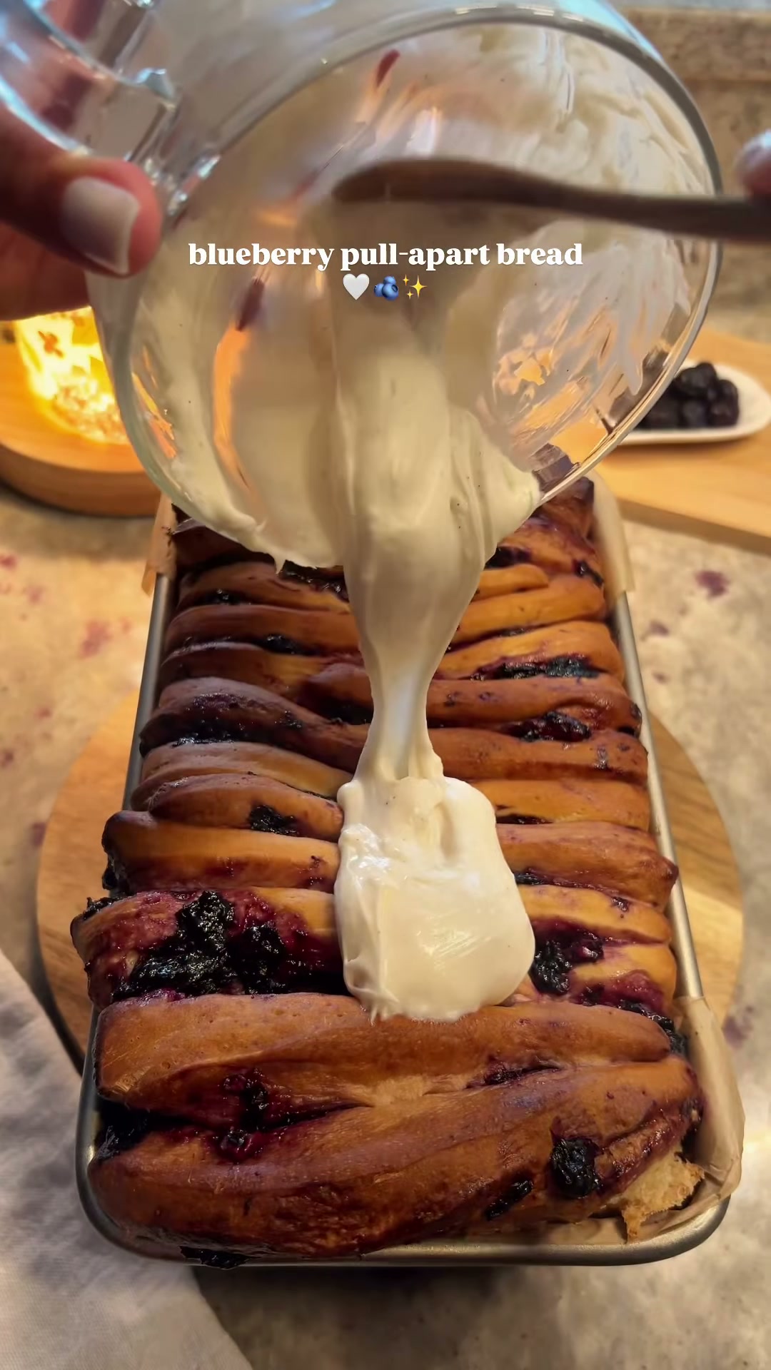 Blueberry Pull Apart Bread