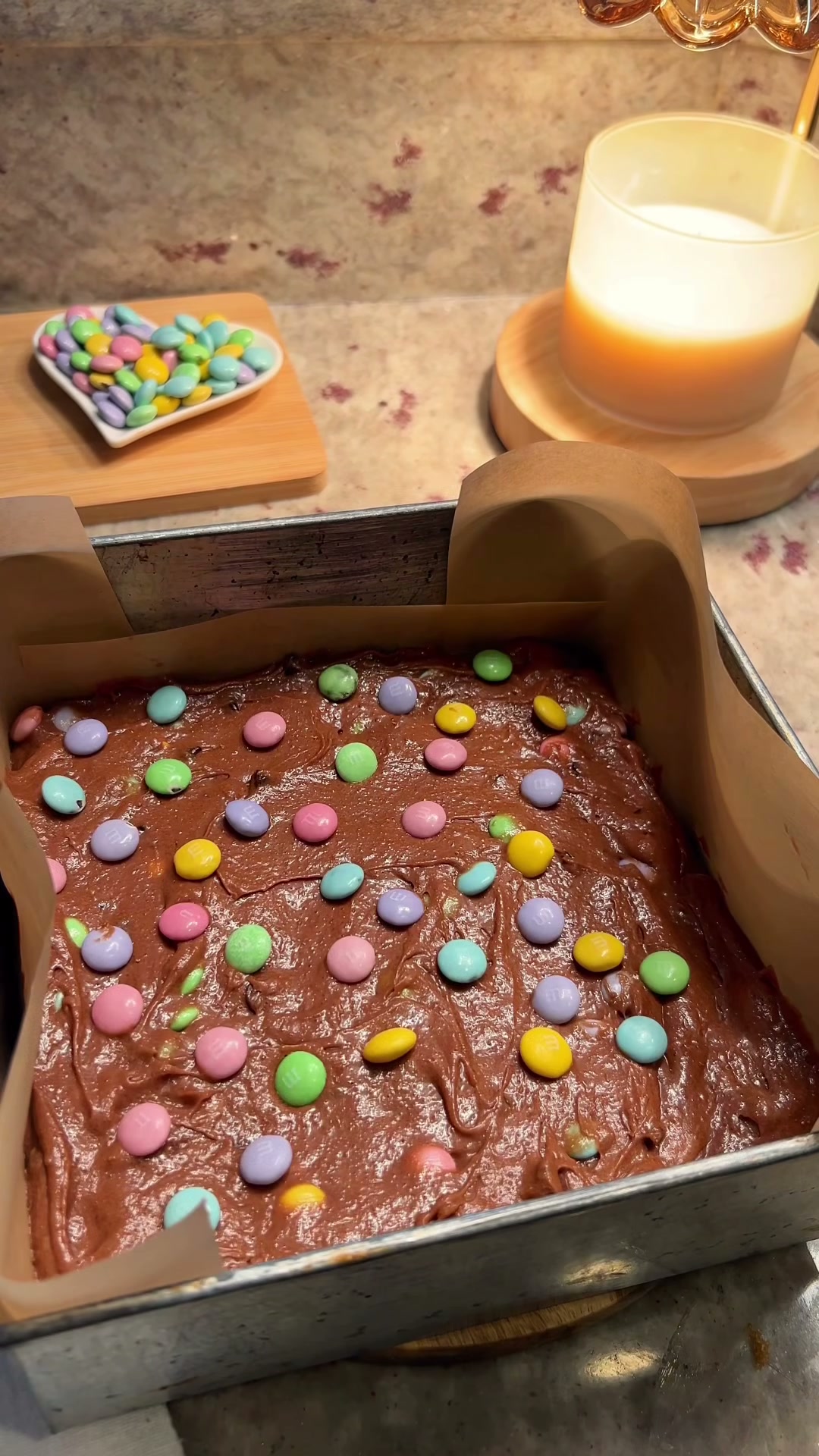 Fudgy Easter M&M Brownies