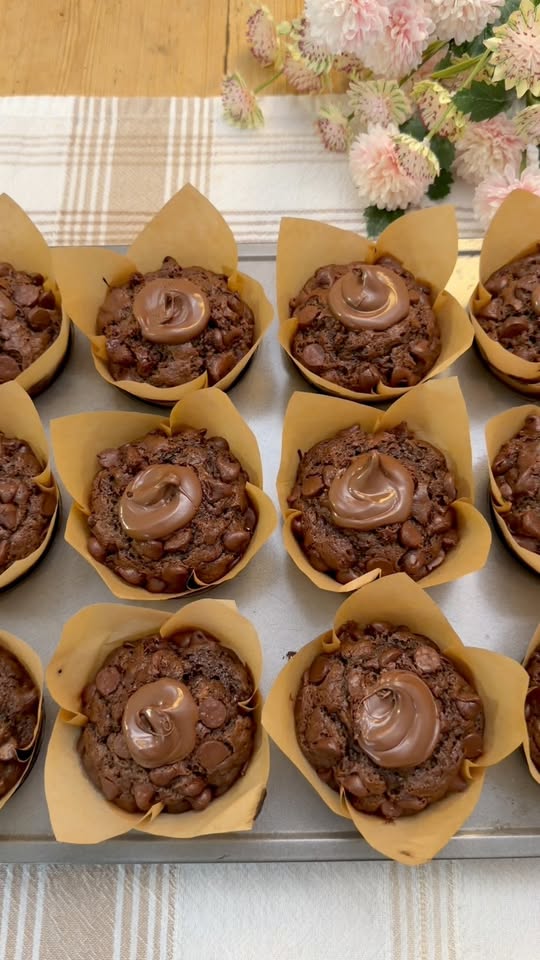 Double Chocolate Nutella Muffins