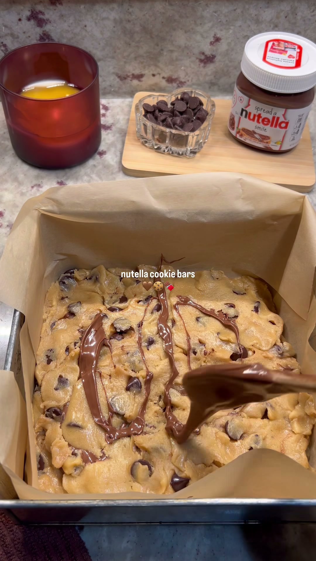 Nutella Stuffed Blondies