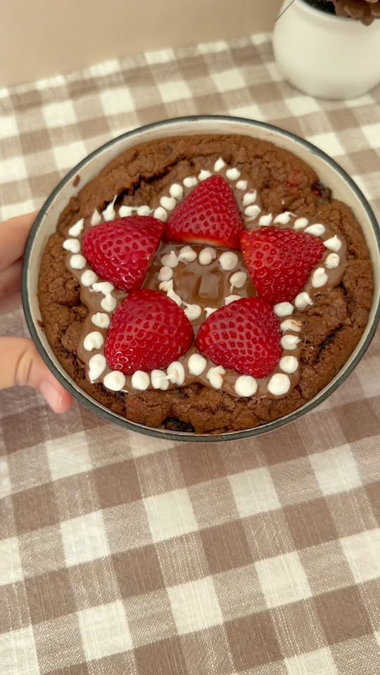 Soft & Gooey Stranger Things Demogorgon Skillet Cookie