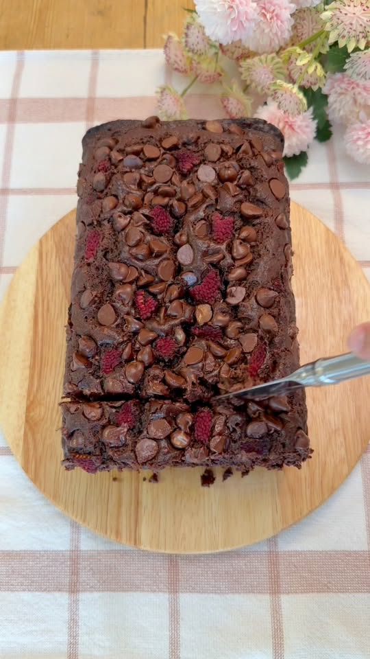 Double Chocolate Raspberry Banana Bread
