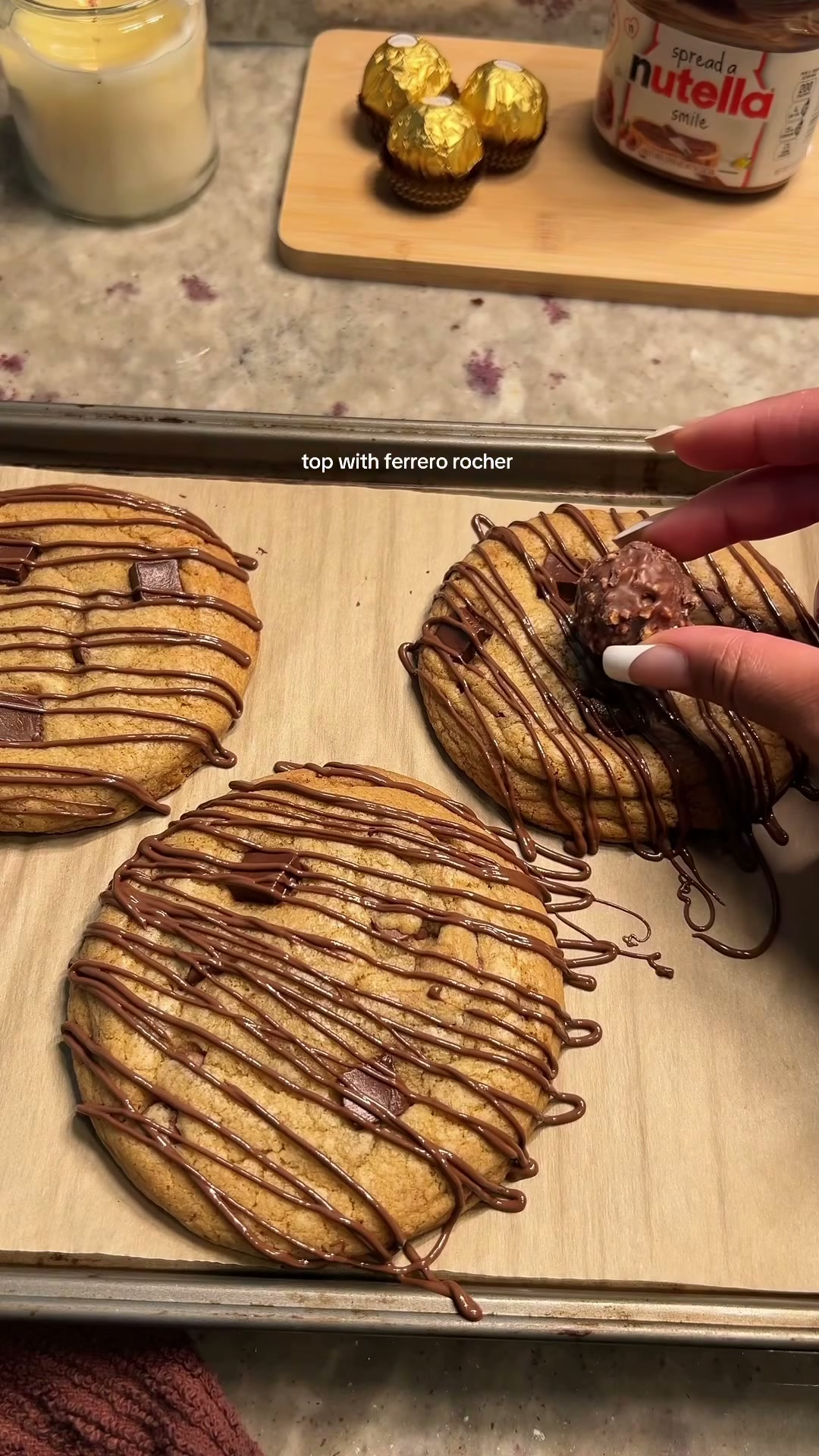 Ferrero Rocher Stuffed Cookies ( I Doubled The