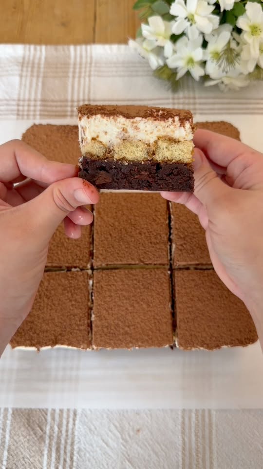Fudgy Tiramisu Brownies