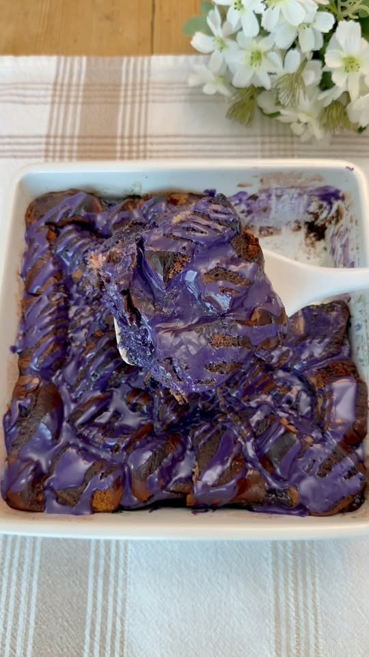 Ube Coconut Bread Pudding