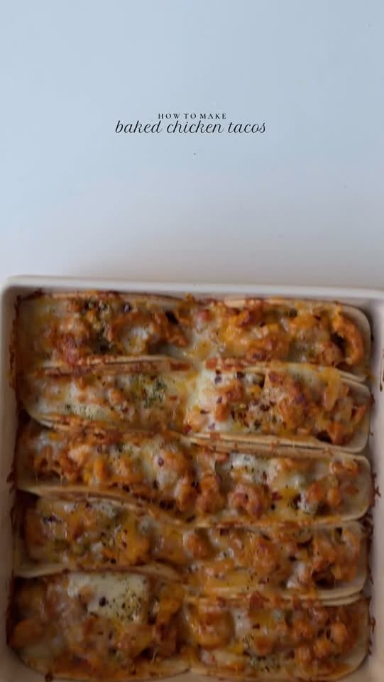 Baked chicken tacos