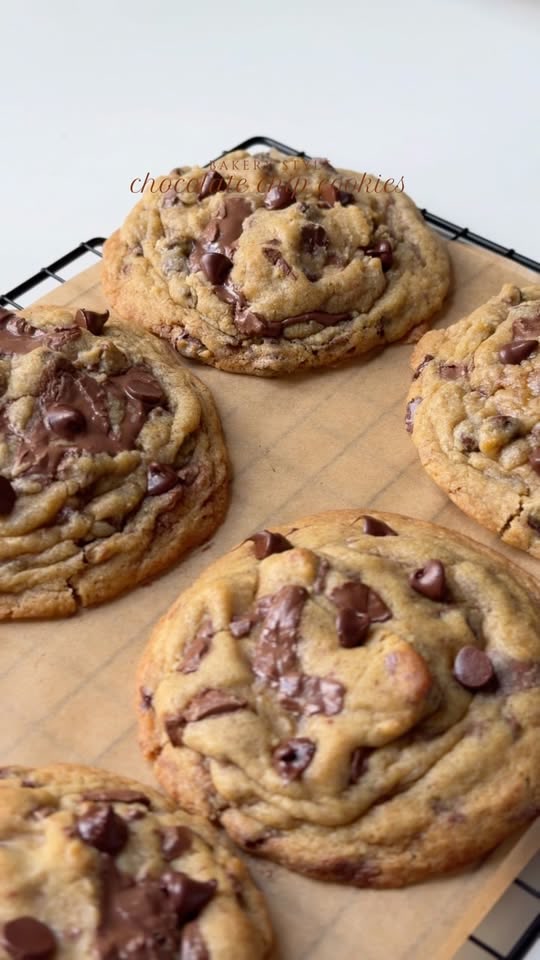 Bakery-style thick chocolate chip cookies