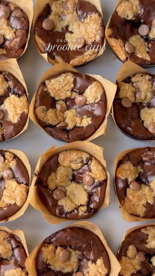 Brown butter brookie cups