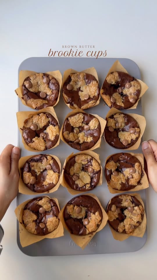 Brown butter brookie cups