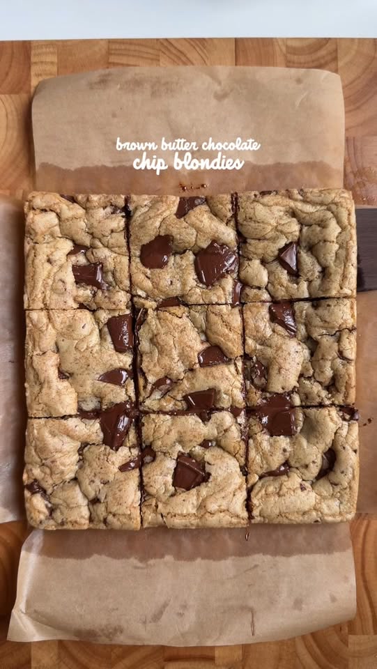 Brown Butter chocolate chip blondies