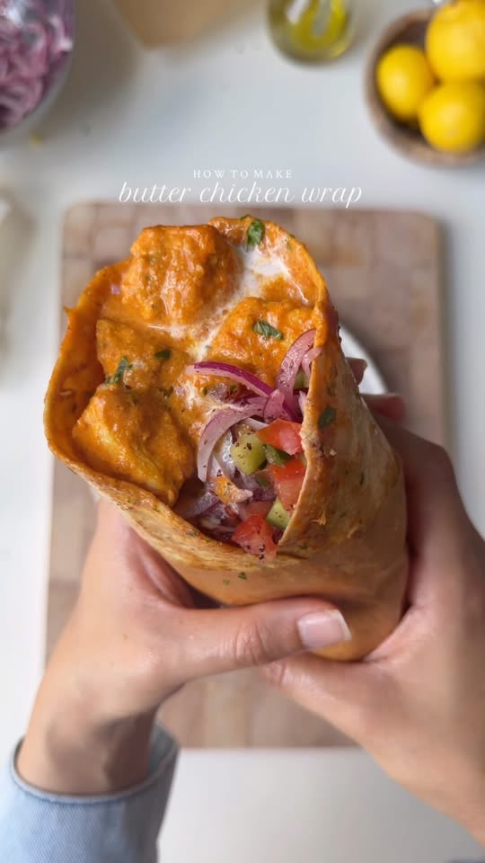 Butter chicken wrap