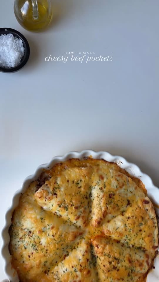 Cheesy beef pockets