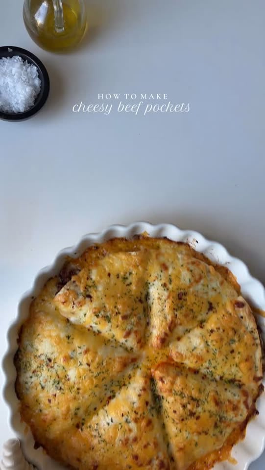 Cheesy beef pockets