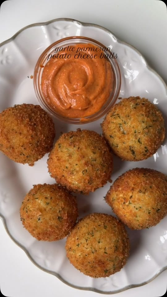 Cheesy Garlic Parmesan Potato Balls
