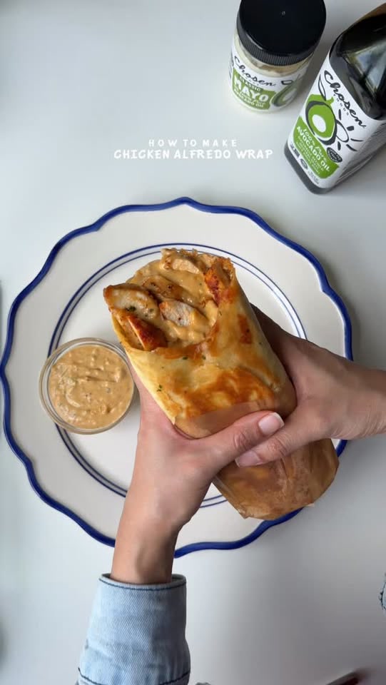 Chicken Alfredo wrap