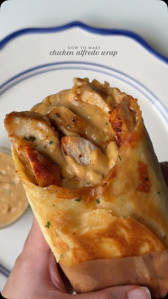 Chicken Alfredo wrap