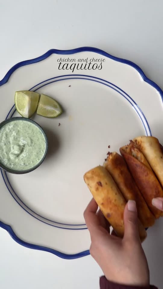 Chicken and cheese taquitos