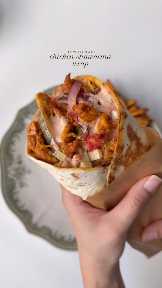 Chicken shawarma wrap