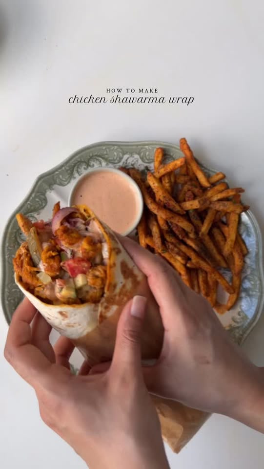 Chicken shawarma wrap