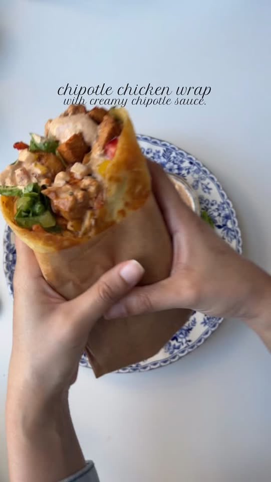 Chipotle chicken wrap with creamy chipotle sauce