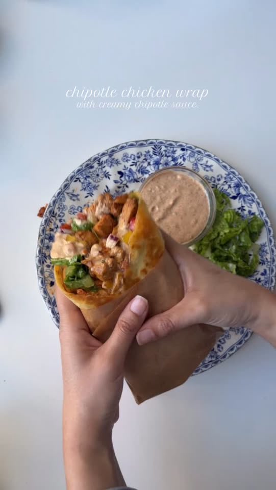 Chipotle chicken wrap with creamy chipotle sauce
