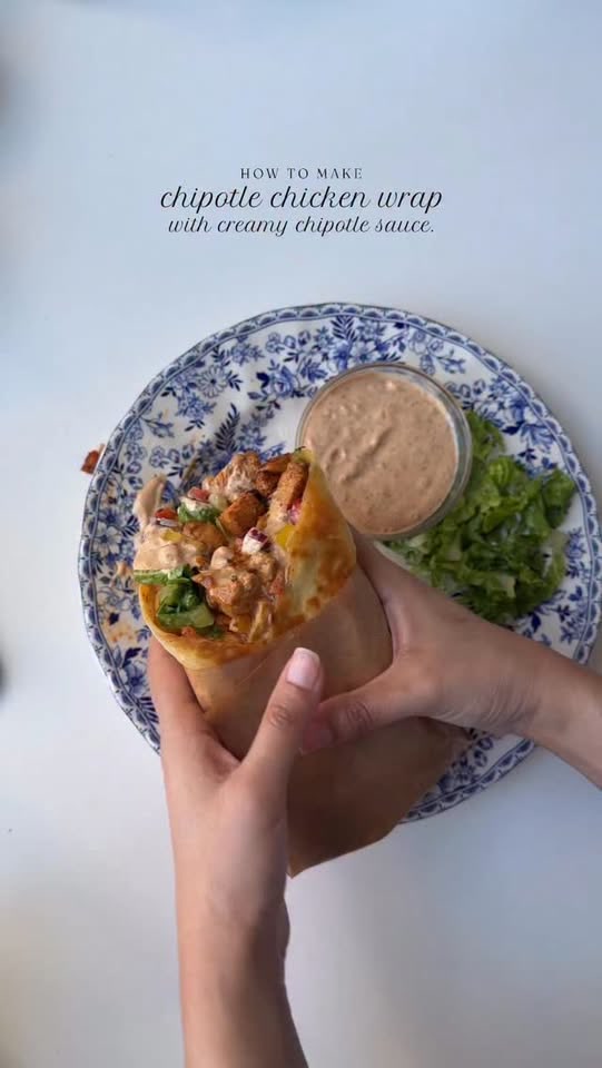 Chipotle chicken wrap with creamy chipotle sauce
