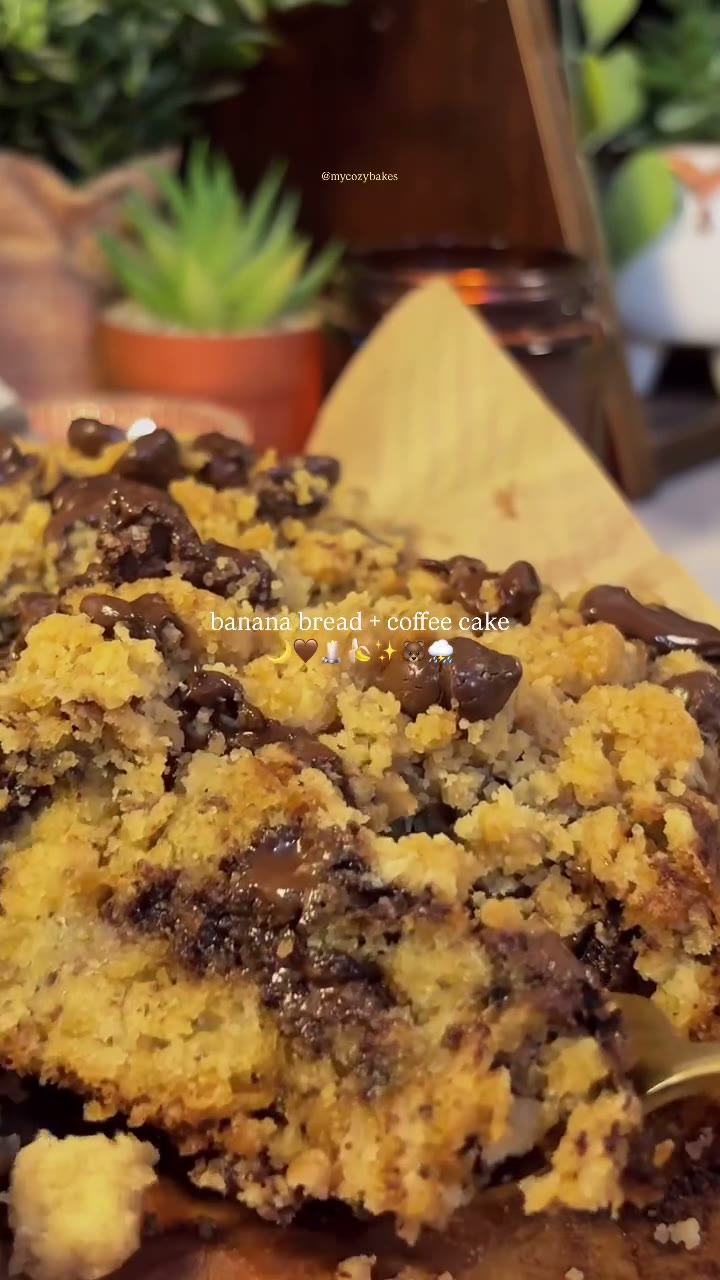 Bananenbrot-Kaffeekuchen mit Schokostückchen