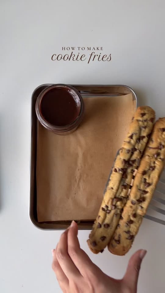 Chocolate chip cookie fries ( makes 10 large cookies fries )
