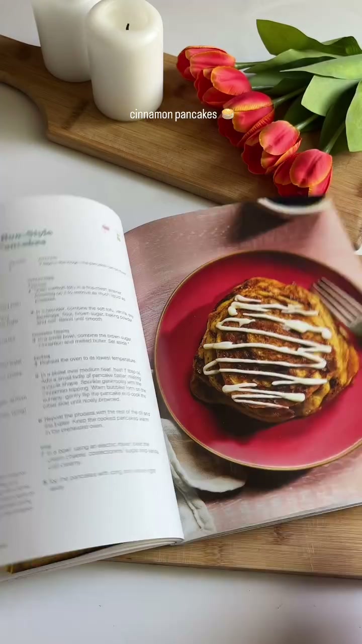 Cinnamon bun soft tofu pancakes